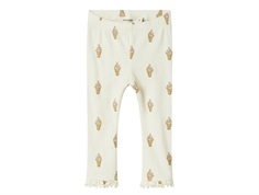 Lil Atelier leggings turtledove with waffle ice cream